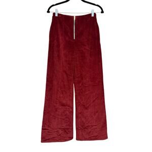 Mr. Larkin Wide Leg Corduroy Trousers XS Burgundy Barn Coat Cabincore Farm Girl
